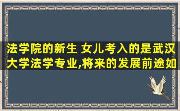 法学院的新生 女儿考入的是武汉大学法学专业,将来的发展前途如何